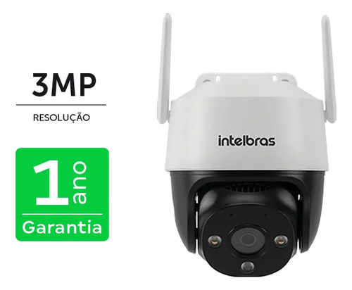 Câmera Inteligente Im7 + 3mp De Resolução Branca Intelbras