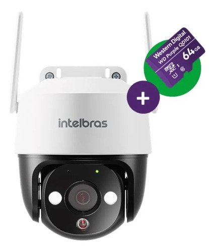 Camera inteligente im73mp com microsd 64gb intelbras