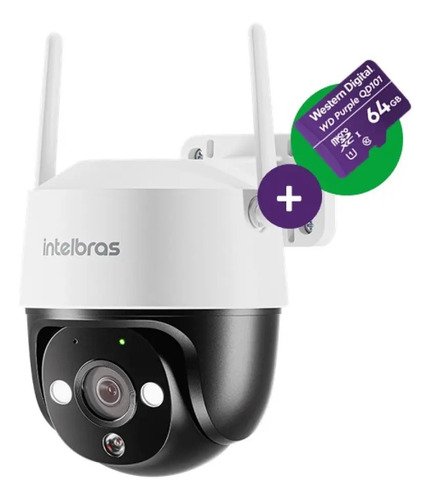 Câmera Inteligente Im7+3mp Com Microsd 64gb Intelbras