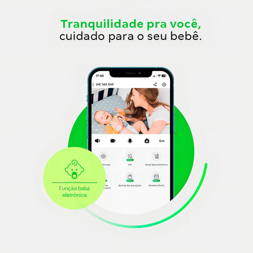 Câmera Inteligente Intelbras Ime 360 3mp Visão 360 Wi-fi Cor Branco