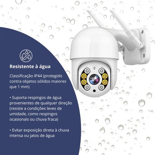 Câmera Ip A8 App Icsee Infravermelho Prova D'água Externa Wifi Hd Cor Branco