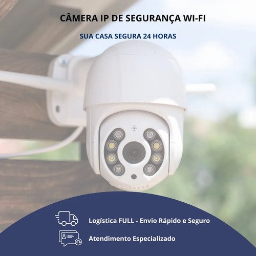 Câmera Ip A8 App Icsee Infravermelho Prova D'água Externa Wifi Hd Cor Branco
