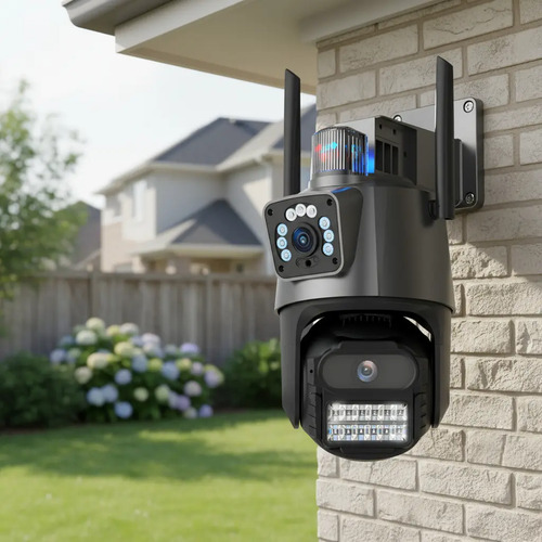 Câmera IP VLX P11 8MP 4K de Lente Dupla PTZ com Sirene e Wi-Fi