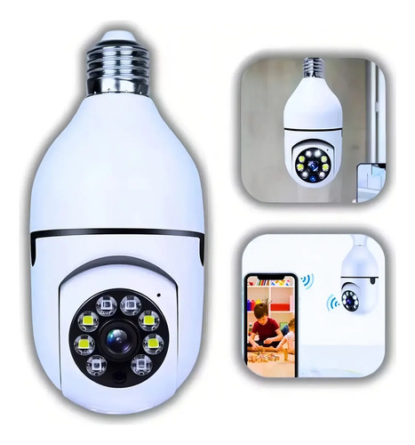 Camera lampada b max wifi 360 infravermelho ip44 1080p segu