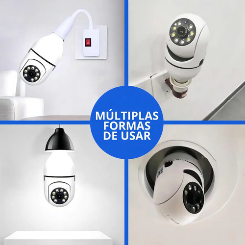 Câmera Lâmpada B-MAX Wifi 360º Infravermelho IP44 1080p Segurança