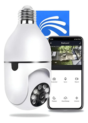 Camera lampada de seguranca wifi ip app yoosee visao noturna 1