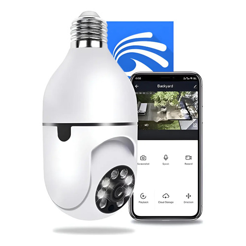 Camera lampada de seguranca wifi ip app yoosee visao noturna