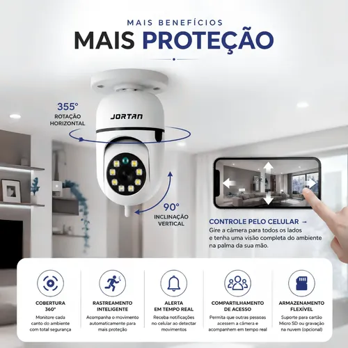 Câmera Mini Baba Eletrônica Ip Wifi Sem Fio Yoosee 360 1080p