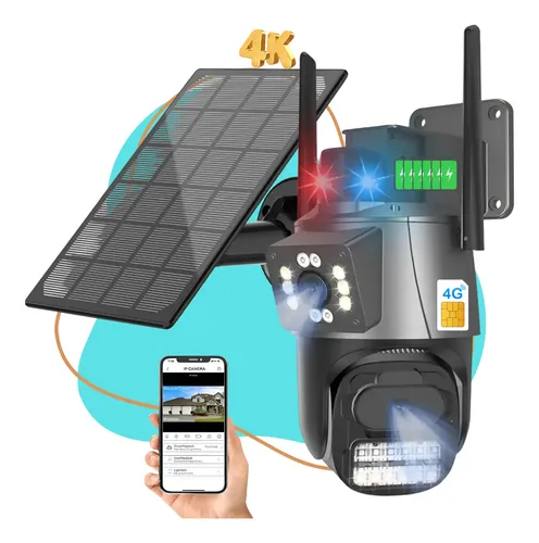 Camera seguranca 360 4k chip 4g5g ip wifi visao noturna