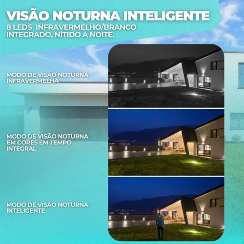 Câmera Segurança 360° 4k Chip 4g/5g Ip Wifi Visão Noturna