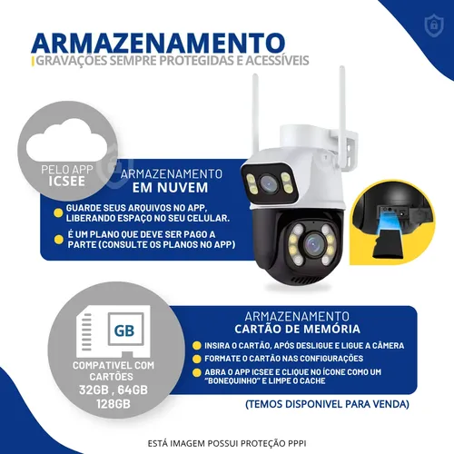 Câmera Segurança Externa Ip Wifi A28 App Icsee A Prova Dagua