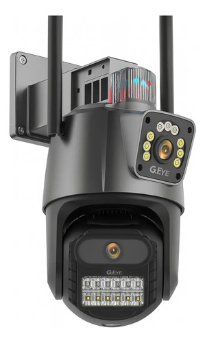Camera Segurança Externa Lente Dupla 4k 6mp Sirene Policial G.Eye
