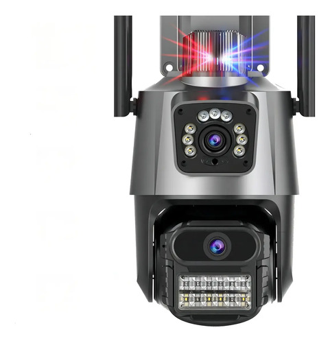 Camera Segurança Externa Lente Dupla 4k 6mp Sirene Policial G.Eye