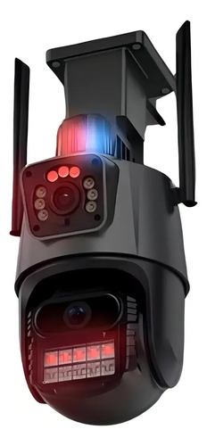 Camera Segurança Externa Lente Dupla 4k 6mp Sirene Policial G.Eye