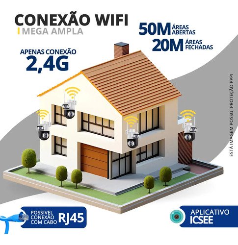 Câmera Segurança Ip Externa Wifi A28 App Icsee À Prova Dágua