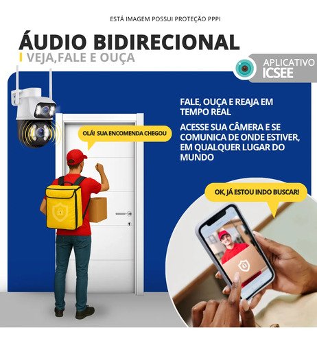 Câmera Segurança Ip Externa Wifi A28 App Icsee À Prova Dágua