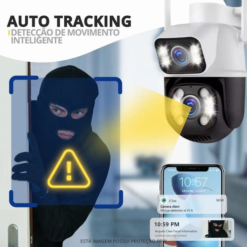 Câmera Segurança Ip Externa Wifi A28 App Icsee À Prova Dágua