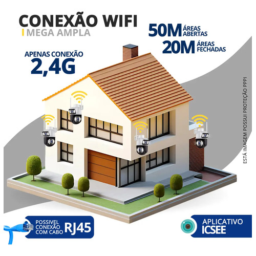 Câmera Segurança Ip Externa Wifi A28 App Icsee À Prova Dágua