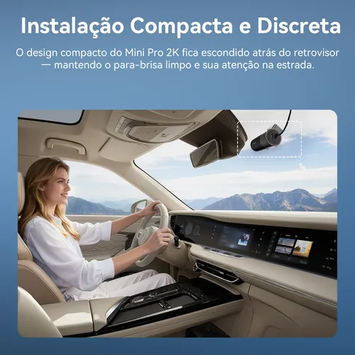 Câmera Veicular Ddpai Mini Pro 2k Para Carro Com App
