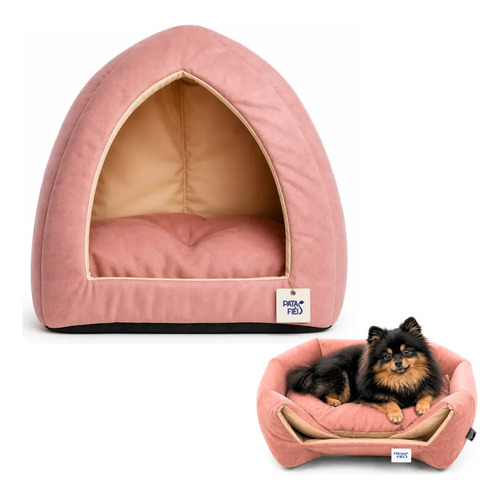 Caminha oca iglu toca suede gato cachorro pet patas fieis
