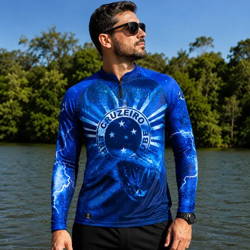 Camisa Camiseta Cruzeiro Proteção Solar Uv50+