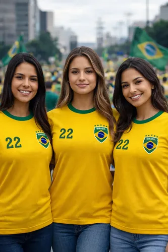 Camisa Dryfit Brasil Amarela No 22 Estilo Torcedor