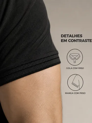 Camisa Gola Polo Masculina Pique Premium Algodão Confortável