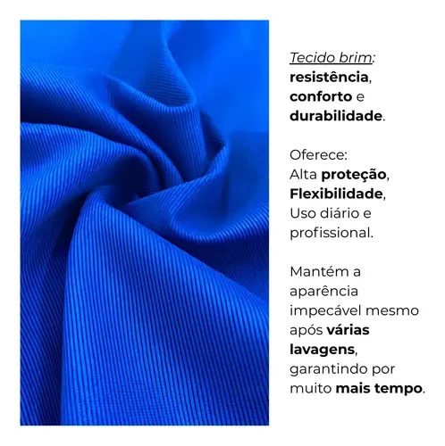 Camisa Grande Manga Longa Brim Profissional Refletiva Botão
