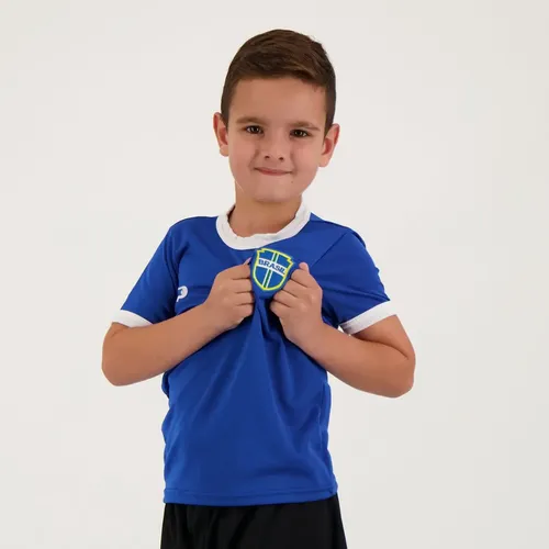 Camisa placar brasil brasao azul infantil 6