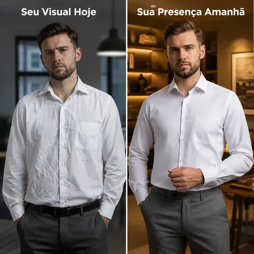 Camisa Social Manga Longa Microleve Passa Fácil Promoção