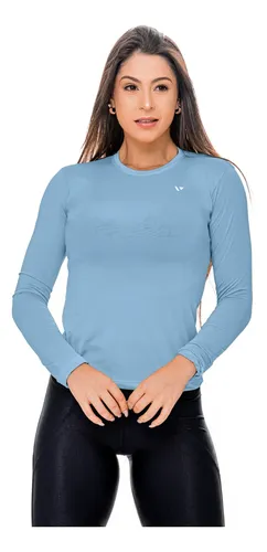 Camisas Térmica Feminina Voker Proteção Uv Bike Academia