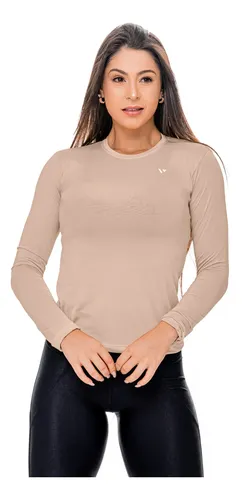 Camisas Térmica Feminina Voker Proteção Uv Bike Academia