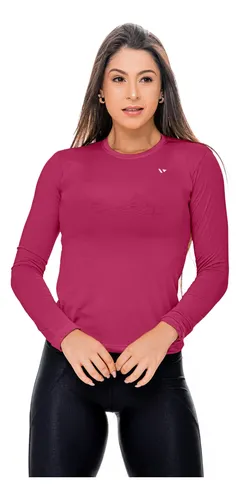 Camisas Térmica Feminina Voker Proteção Uv Bike Academia