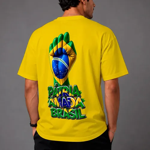 Camiseta basica 22 o brasil tem solucao patria amada ref5370