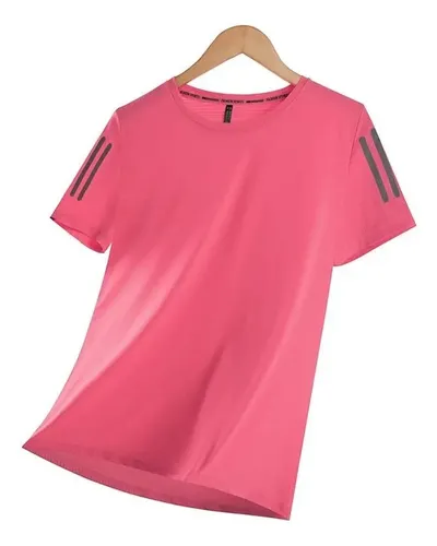 Camiseta Básica Exercícios De Verão Feminina Seda Gelada