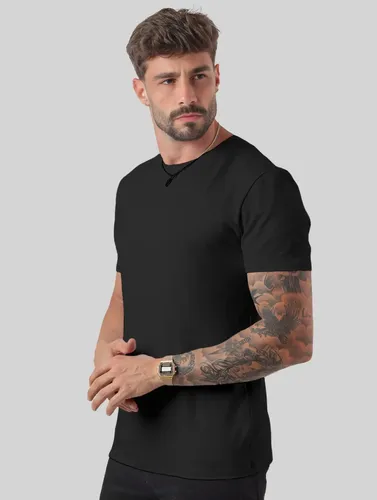 Camiseta Basica Masculina Algodão Lisa Malha Peruana Premium