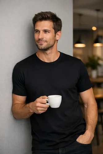 Camiseta Basica Masculina Algodão Lisa Malha Peruana Premium