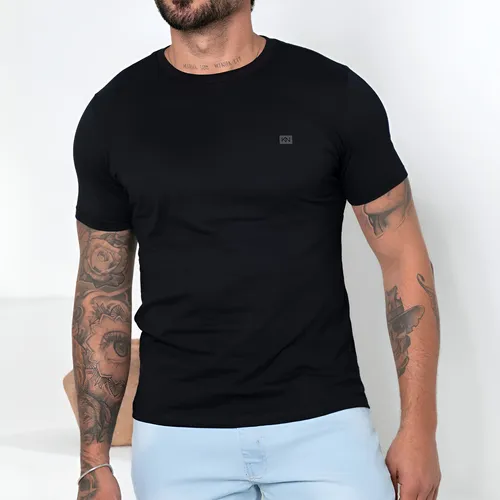 Camiseta basica masculina slim koenig 100 algodao atacado