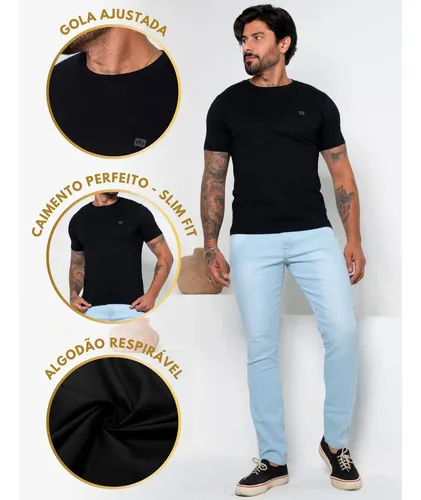 Camiseta Básica Masculina Slim Koenig 100% Algodão Atacado