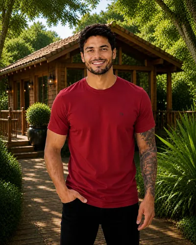 Camiseta basica ogochi masculina lisa tecido premium oficial