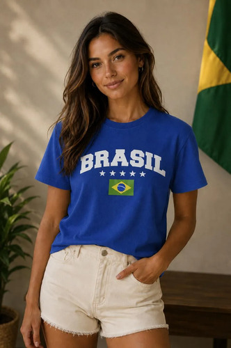 Camiseta Blusa Brasil Unissex Copa Do Mundo Envio Rápido