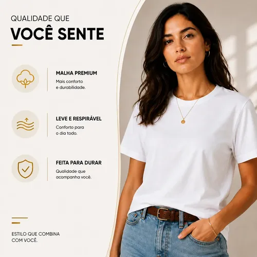 Camiseta Brasil Feminina Hexa 100% Algodão Leve Blusa Camisa