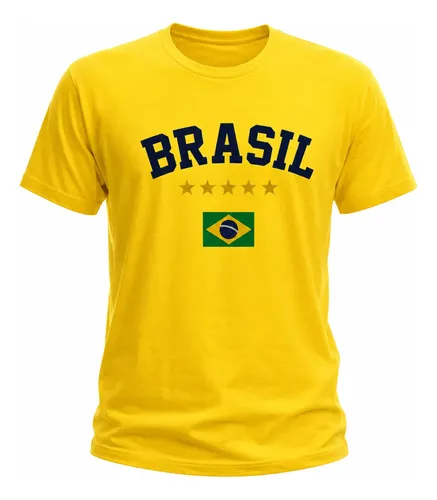 Camiseta Brasil Feminina Hexa 100% Algodão Leve Blusa Camisa