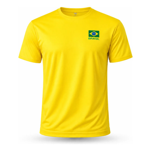 Camiseta brasil torcedor malha dry copa masculina feminina 1