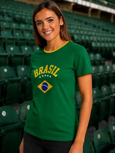 Camiseta Brasil Verde Amarela Torcedor Copa Do Mundo Família
