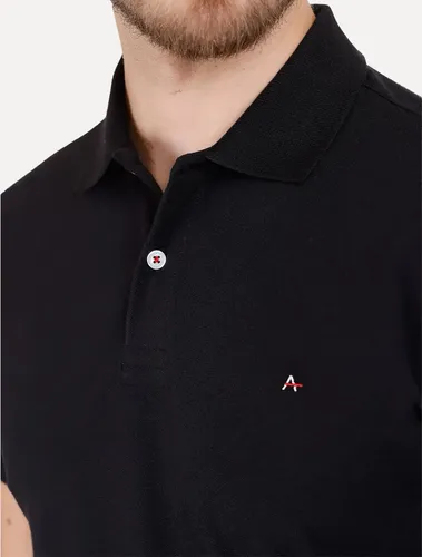 Camiseta Polo Aramis Masculina Basic Piquet Preta