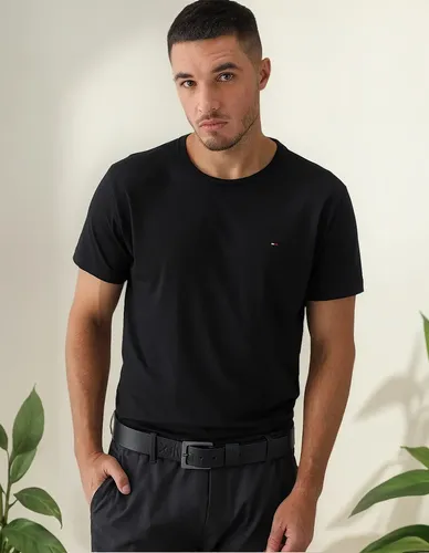 Camiseta tommy hilfiger essential cotton preta original