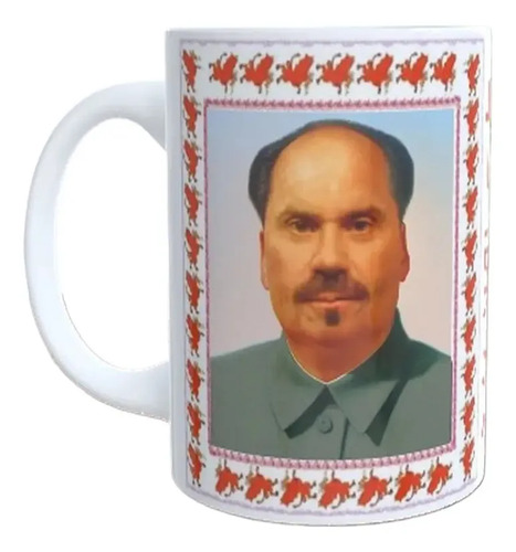 Caneca Meme Cariani Tsétung Meme Xina Maromba Porcelana 325m Branco