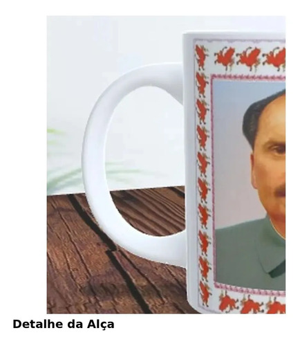Caneca Meme Cariani Tsétung Meme Xina Maromba Porcelana 325m Branco