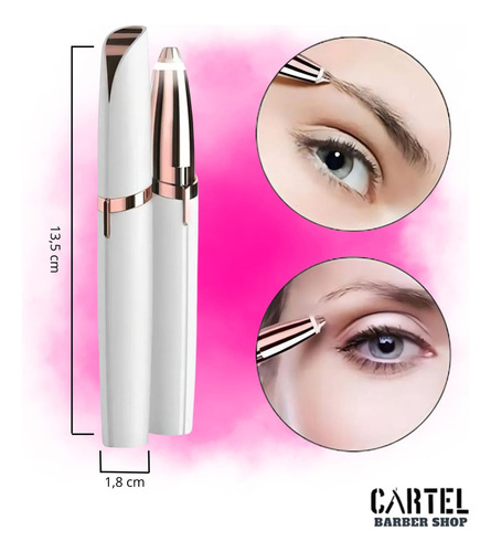 Caneta depilador sobrancelha eletrico super premium cor bran